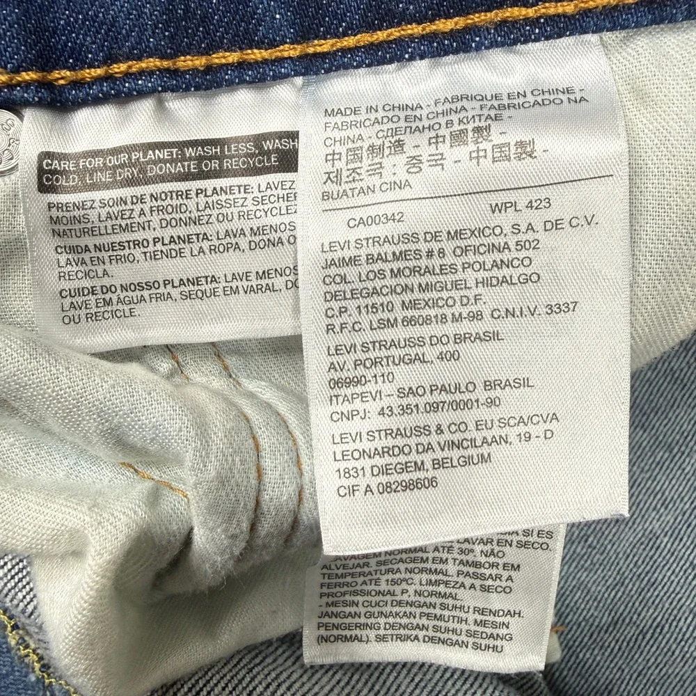 Levis 511 Jeans Mens 44x32 Blue Slim Fit Stretch Denim Ducky Boy Fade 04511-2369